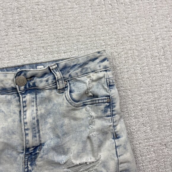 Refuge Denim Miami High Rise Stretch Light wash Cut off Shorts Women’s 7 - Picture 3 of 11